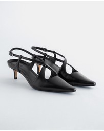 & Other Stories - Criss-Cross Leather Slingback Pumps