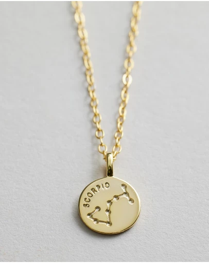 Native Sol - Scorpio Star Sign Pendant Necklace