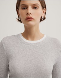 Witchery - Contrast Trim Long Sleeve Top
