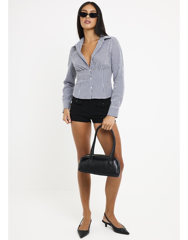 Alice In The Eve - Isha Check Button Down Long Sleeve Shirt