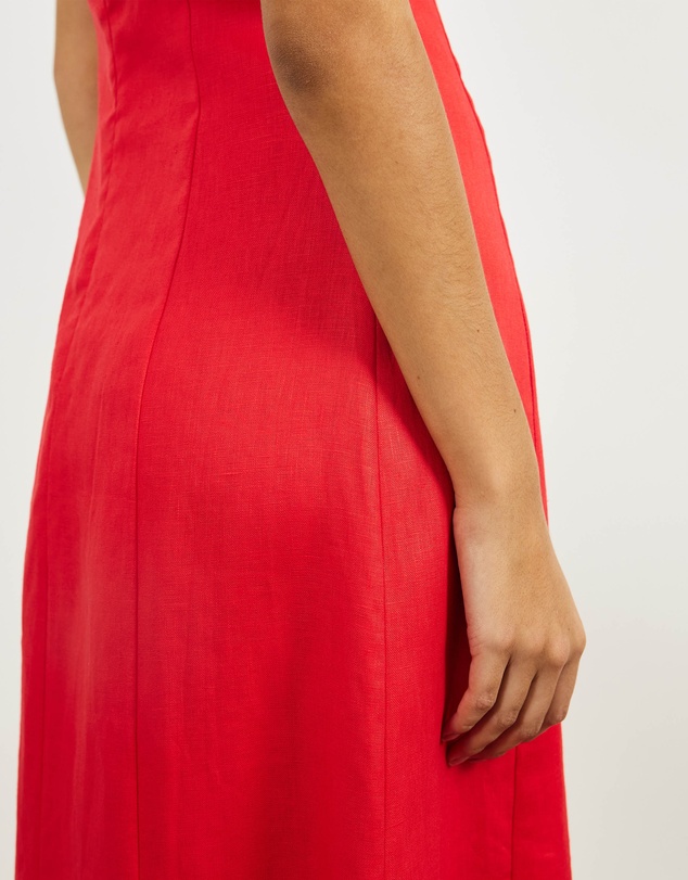 Lover - Tacita Linen Midi Dress