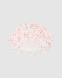 Bebe by Minihaha - Fern Birds Organic Overlay Dress - Babies