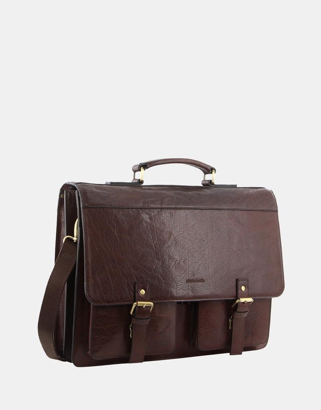 Pierre Cardin - Pierre Cardin Men's Leather Business/Computer Bag