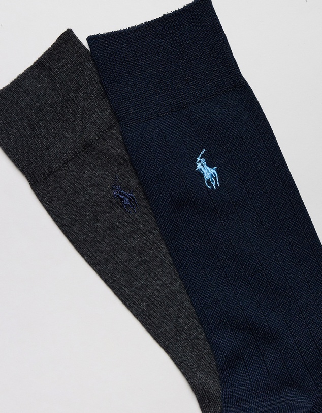 Polo Ralph Lauren - 2-Pack Bundle Dress Crew Socks