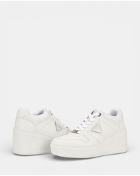 GUESS - Rozinn Lace-Up Platform Wedge Sneakers
