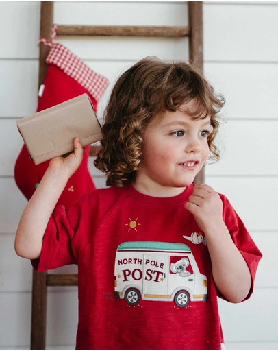 Purebaby - Christmas Postal Van Tee -Kids-Babies