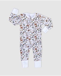 B Free Intimate Apparel - 100% Organic 2-Way Zip Sleepsuit - Baby & Toddler