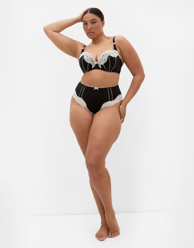 City Chic - Plus size Leticia Contour Uplift Bra - black