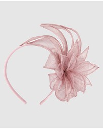 Max Alexander - Flower Pink Sinamay Fascinator Headband
