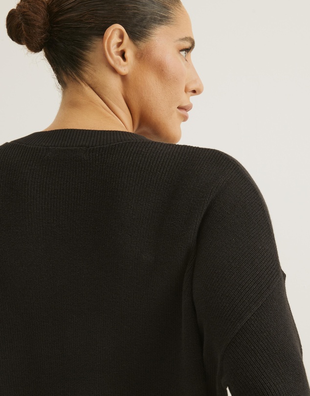 Atmos&Here Curvy - Organic Cotton Relaxed Crew Knit