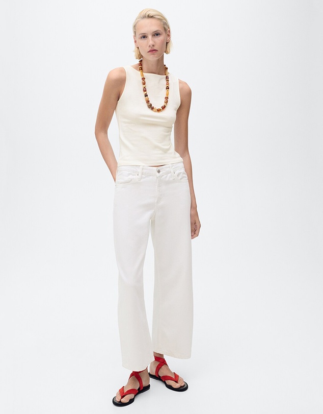 M.N.G - Boat Neck Strapless Top