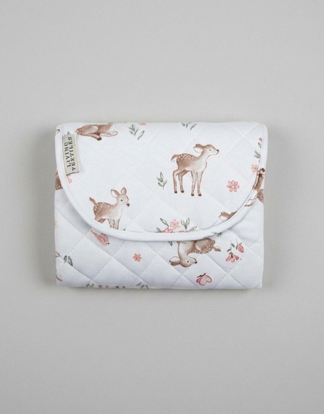 Living Textiles - Waterproof Travel Change Mat - Fawn Fables