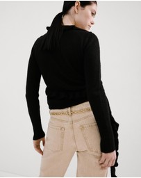 M.N.G - Ruffle Knit Cardigan
