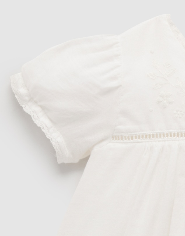 Purebaby - Embroidered Dress - Babies-Kids