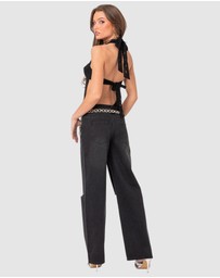 EDIKTED - Myrah Open Back Sheer Lace Corset