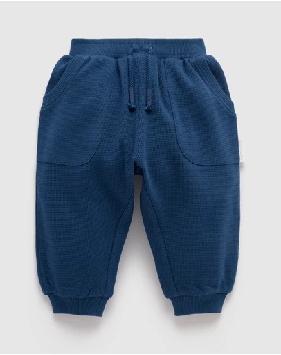 Purebaby - Textured Slouchy Pants-Kids-Babies