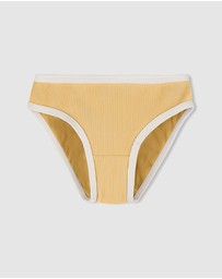 Zulu & Zephyr Mini - Mini Stripe Rib Bikini Bottoms - Kids
