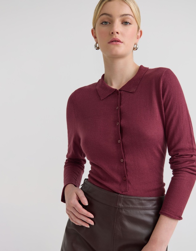 Oxford - Edwina Silk Blend Polo Collar Knit