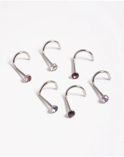 Lovisa - Surgical Steel Basic 6-Pack Nose Studs