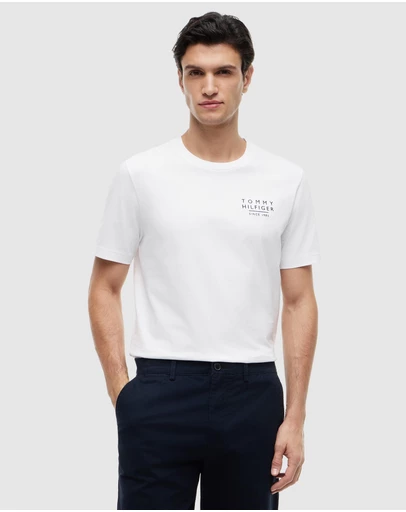 Tommy Hilfiger - Wavy Flag Back Graphic Jersey T-Shirt