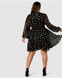 Pink Dusk by Curve Project - G Spot Print Midi Dress