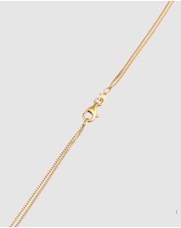 Elli Jewelry - Necklace Layer Platelet Pendant Waves Design in 925 Sterling Silver Gold Plated