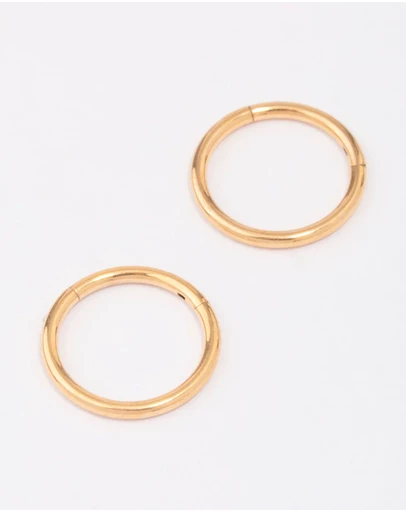 Lovisa - Gold Plated Titanium Fine Sleeper Earrings 10mm