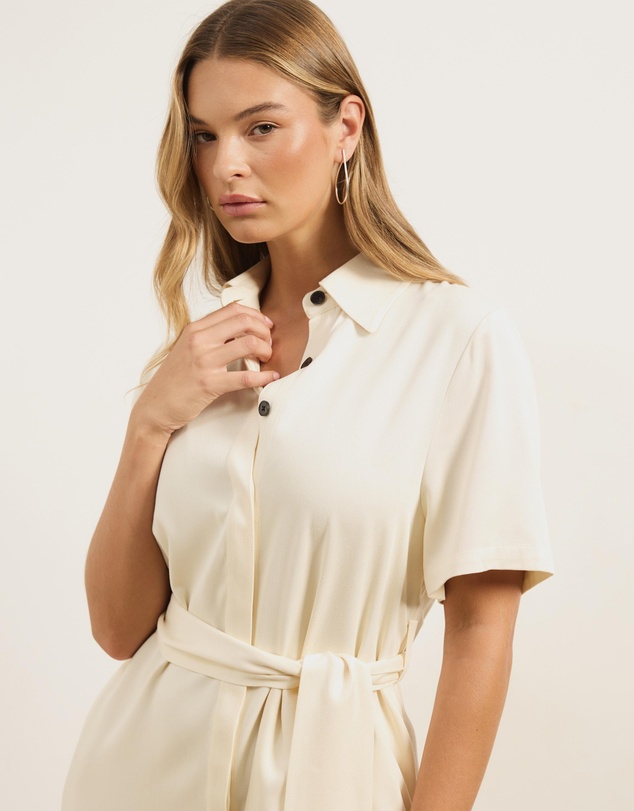 Atmos&Here - Holly Viscose Mini Shirt Dress