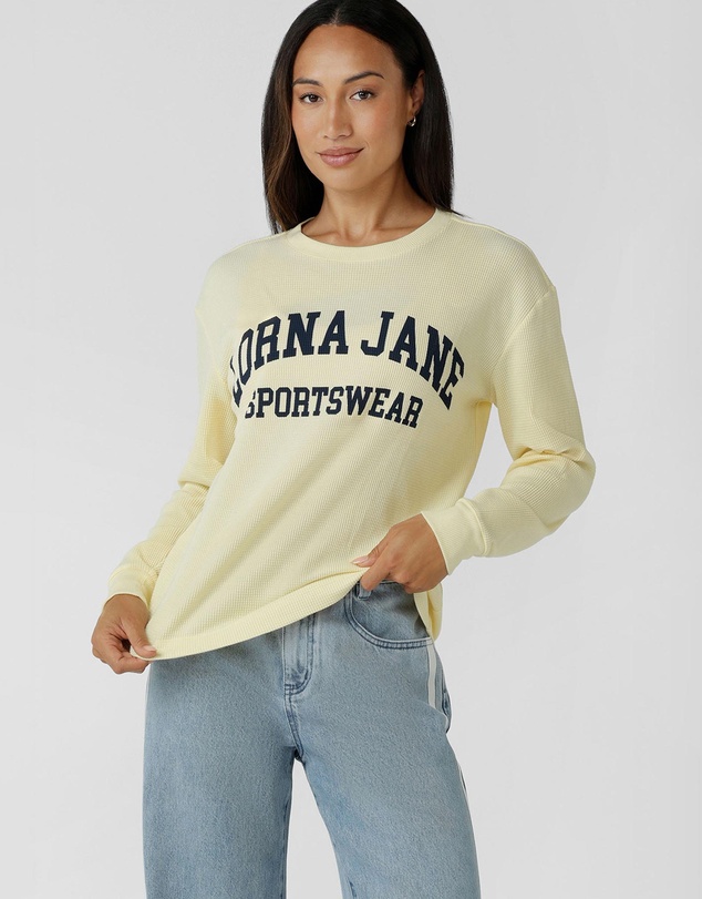 Lorna Jane - Weekender Waffle Long Sleeve T-Shirt