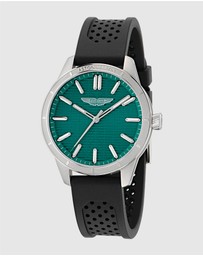 Aston Martin - HDL Podium Green Stainless Steel Black Silicone Strap Watch