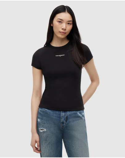 Tommy Jeans - Slim Script Rib SS Tee