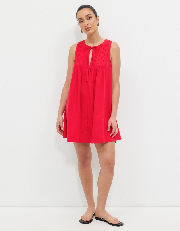 Calli - Shannon Cotton Linen Blend Mini Dress