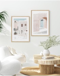Olive et Oriel - House Of Peach Santorini Art Print