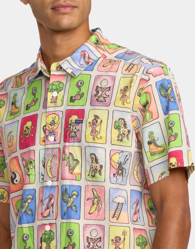RVCA - Mens KSl Tarjeta Short Sleeve Shirt