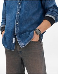 rag & bone - Rag & Bone Mercer Black-Tone Automatic Watch