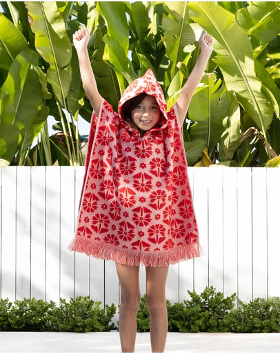 Bambury - Flora Kids Poncho Poppy
