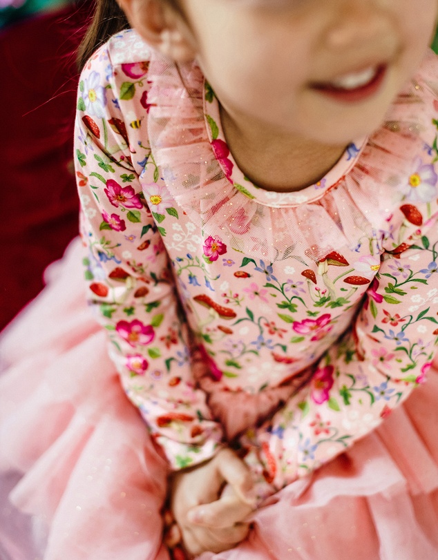 Fleur Harris - 'Toadstool' Rosy Tutu Dress in Apricot