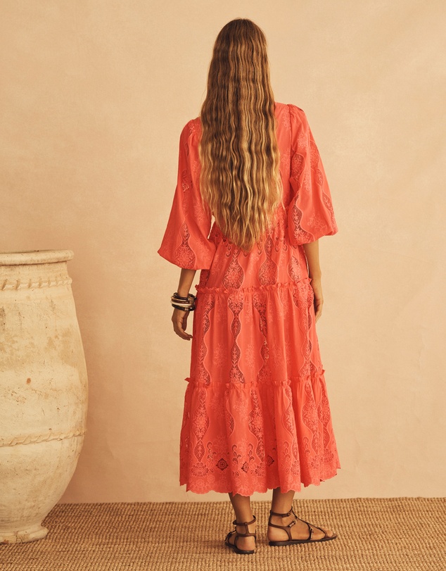 AUR OCEA - Drawstring Tiered Maxi Dress