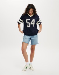 Cotton On - V Neck Oversized Graphic Tee