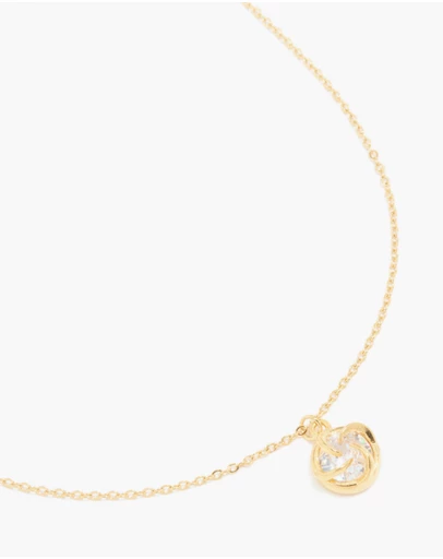 Lovisa - Waterproof Gold Plated Stainless Steel Cubic Zirconia Claw-Set Pendant Necklace
