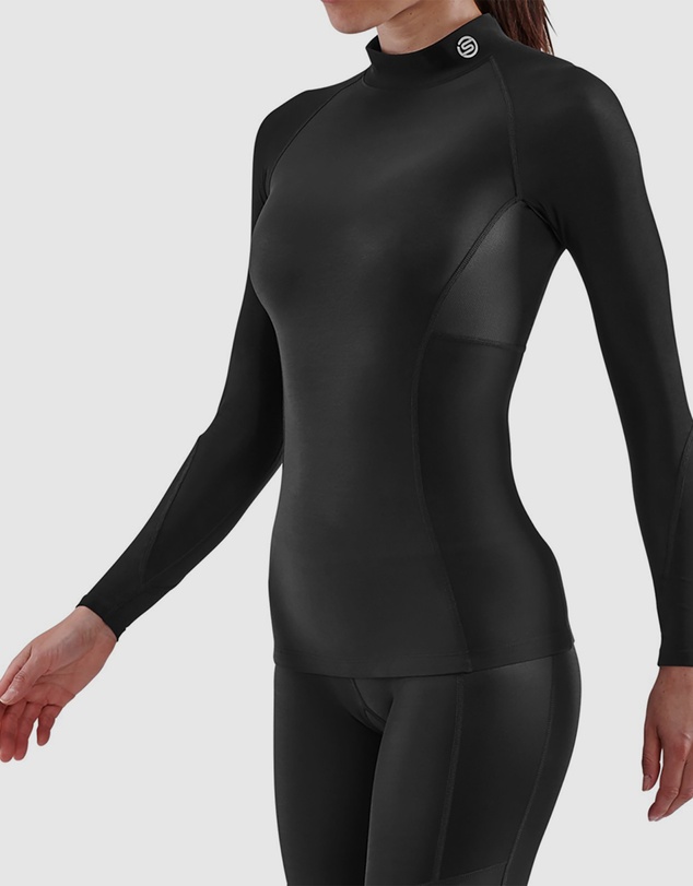 SKINS - SKINS Compression Women's Series-3 Clothing Long Sleeve Top Thermal Black