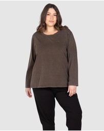 Love Your Wardrobe - Molly Acid Wash Long Sleeve Tee