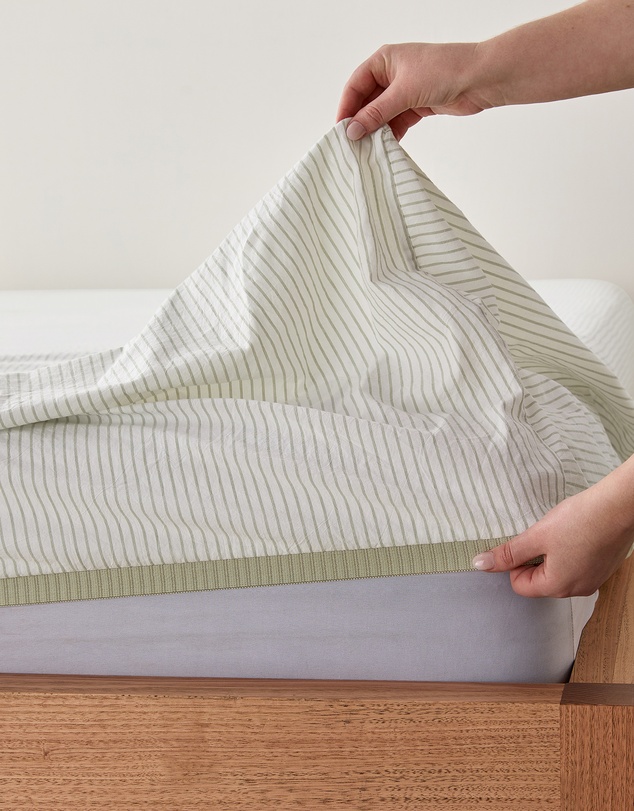 Sheet Society - Leo Washed Cotton Stripe Full Sheet Set