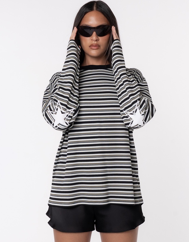 JGR & STN - Starred Long Sleeve T-Shirt