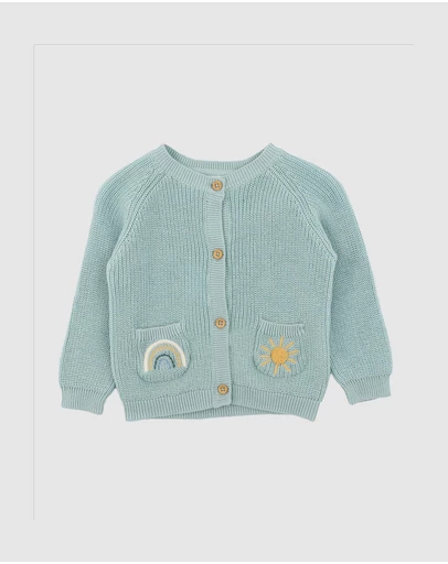 Bebe by Minihaha - Scout Organic Novelty Pocket Cardigan - Babies