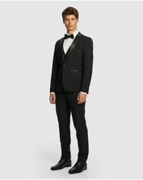 yd. - Seville Slim Tuxedo Wool Blend Suit Jacket