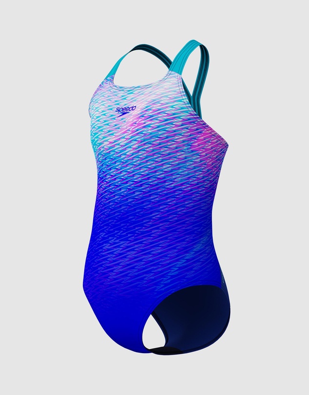 Speedo - Print Powerback Swimsuit - Kids-Teens