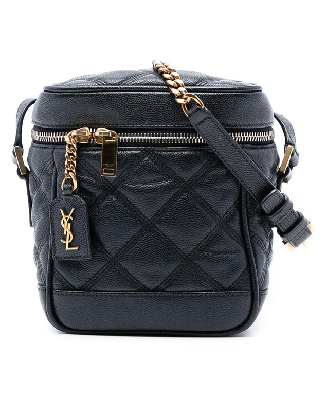 Pre-Loved by Azura Reborn - Pre-Loved Grain de Poudre Quilted 80s Vanity Bag
