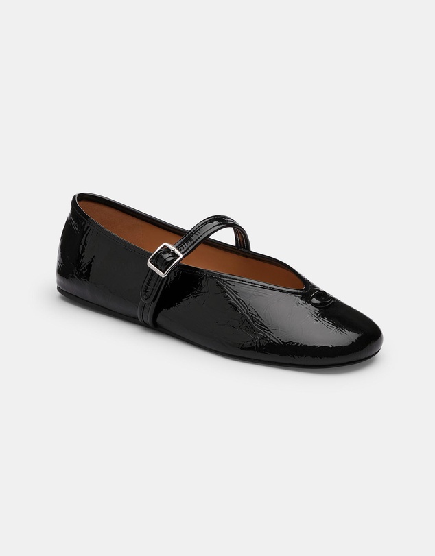 Coach - Sculpted C Crinkle Patent Leather Soft Mary Jane