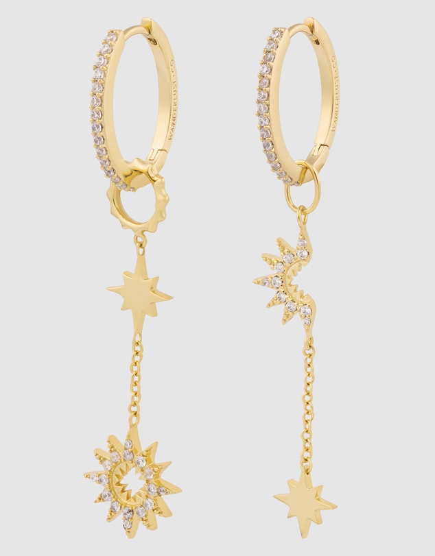Wanderlust + Co - Sunlit Nova Gold Drop Earrings